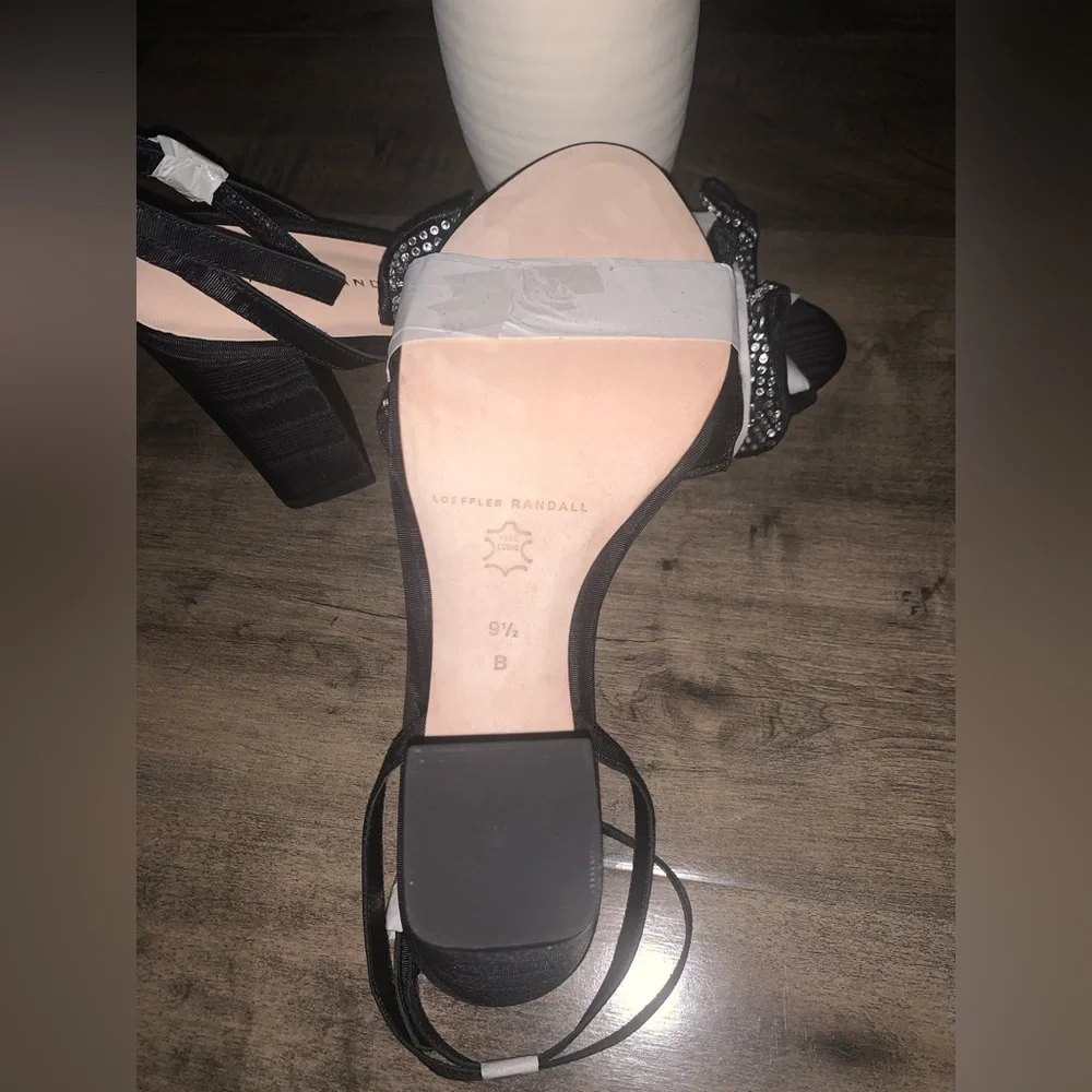 NIB LOEFFLER RANDALL SAVANNAH RHINESTONE RUFFLE HEEL - Picture 11 of 12